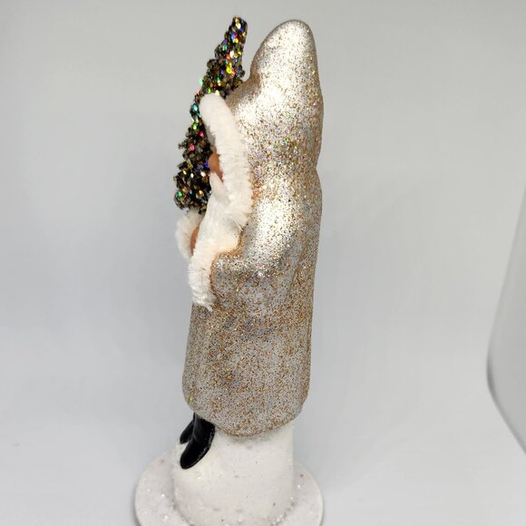 Ino Schaller Father Christmas Santa Paper Mache Original Mold German Vintage Chr - Picture 2 of 5